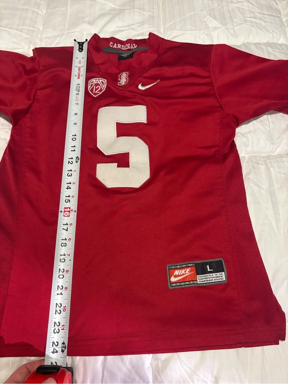 Vintage Christian McCaffery Stanford Cardinal Nike Team Stitched Jersey Youth L